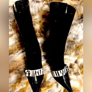 Authentic Designer pinky &Dianne Leather  Boots Pointed Toe Brand New EU37 US.6